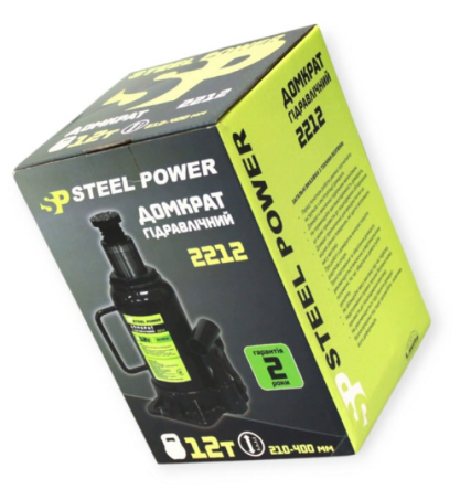 домкрат гидравл. 12Т 210-400мм  (коробка) Steel Power