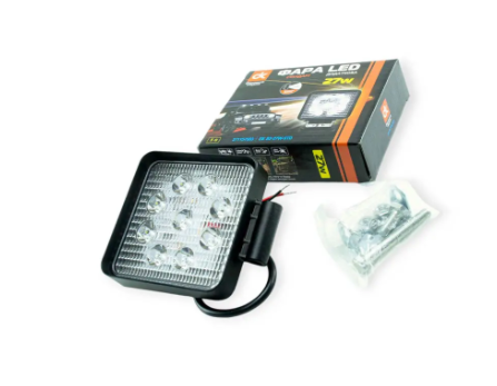 фара дополнительная LED  круглая 110x128 (Дм/Ш) 27W DK B2-27W-STD - зображення 1