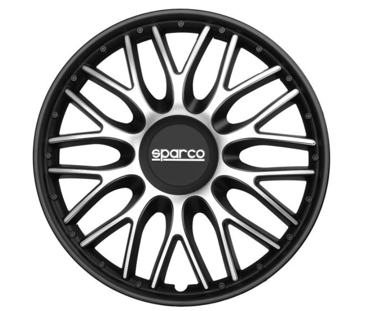Колісні ковпаки SPARCO ROMA 16 "комплект 4шт, сріблясті / чорні
