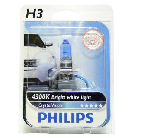 лампа H3 12V 55 W  PHILIPS Crystal Vision 4300K