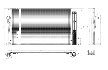 радиатор кондиционера BMW 5 (E60), 7 (E65) 2.0-4.4D 02->  (HART)