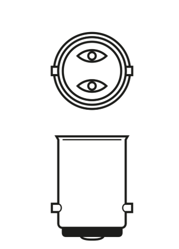 лампа A 12V P21/5W BAY15d BOSCH Eco 1987302814 - зображення 2