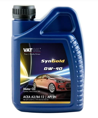 Моторна олива Vatoil SynGold Plus 0W40 / 1л. / (ACEA A3/B4-12, API SN)