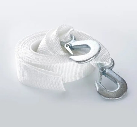 трос буксир. лента   3 т х 5,0м х 50мм крюк/белый/пакет Сила