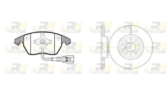 Гальмівний комплект (Диски RH 6972.10 + Колодки RH 21030.01)