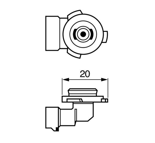 лампа H10 12V 42W BOSCH 1987302083 - зображення 2