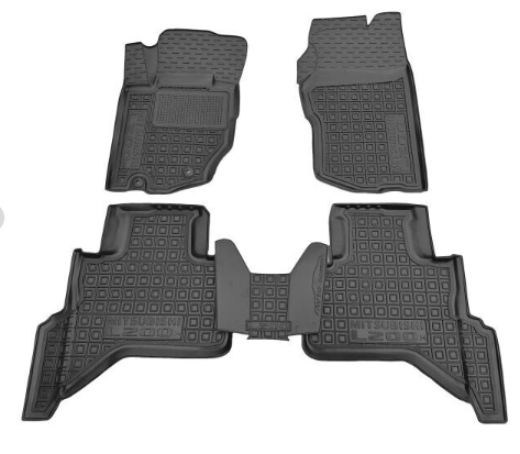 коврики салона Mitsubishi L 200 Triton 2024-> Mod борт 2,5см, с перемычкой  "под заказ"