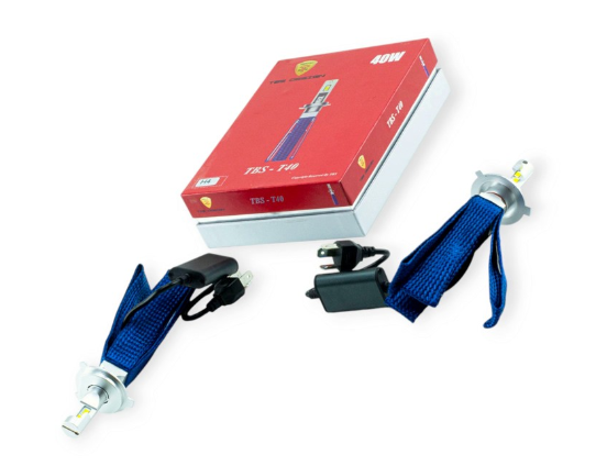 лампа LED H4 12V-24V T40 6000K 40W косичка