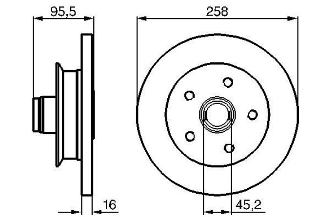 Гальмівний диск 0986478224 - зображення 2
