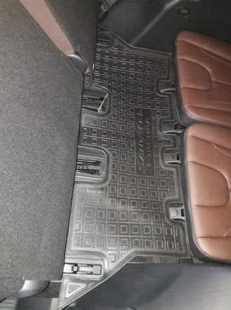 коврики салона Hyundai Santa Fe 2021-> (3-й ряд)  борт 2,5см, с перемычкой