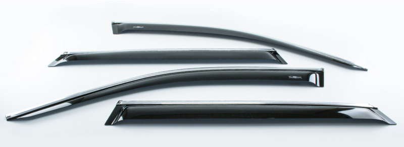 ветровик Audi Q7 2015-2020 (скотч) С Хром Молдингом HIC