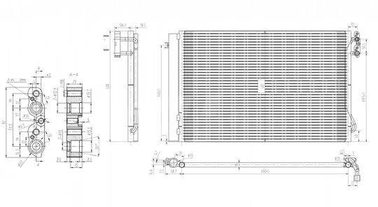 радиатор кондиционера BMW 3 (E90) 04->  (HART)