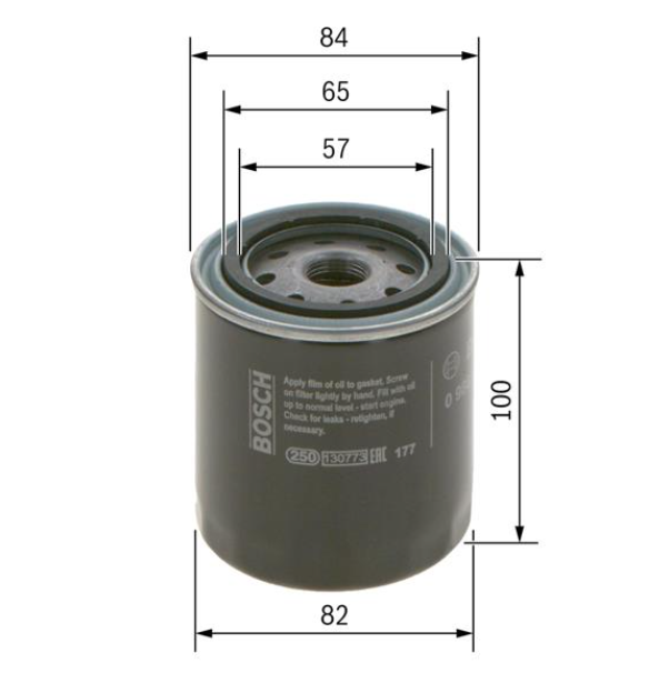 Масляний фільтр 0 986 452 023 - зображення 2