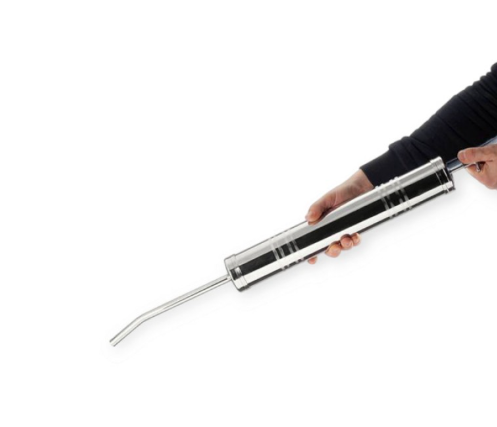 шприц для заливки масла 1000 мл с гибким шлангом и метал. насадкой AT-3066 - зображення 2