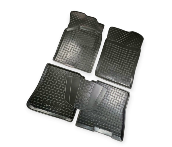 коврики салона Renault Kangoo 1998-2008, Megane 1995-2003 (4 двери) борт 2,5см, с перемычкой