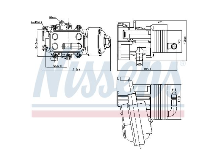 Масляный радиатор AUDI A6 C7 (2011) A6 2.0 TDI