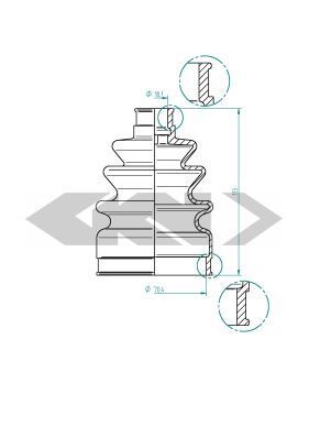 Пильовик приводу колеса