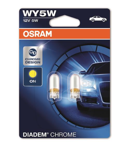 лампа БЦ 12V 5W W2.1х9.5d OSRAM Diadem Chrome (пара)