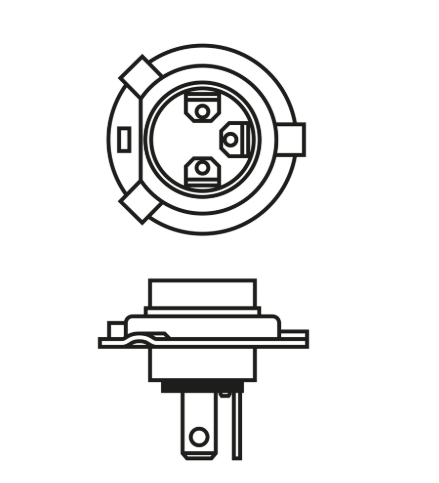 лампа H4 12V 60/55 (43) BOSCH Pure Light блистер 1987301001 - зображення 2