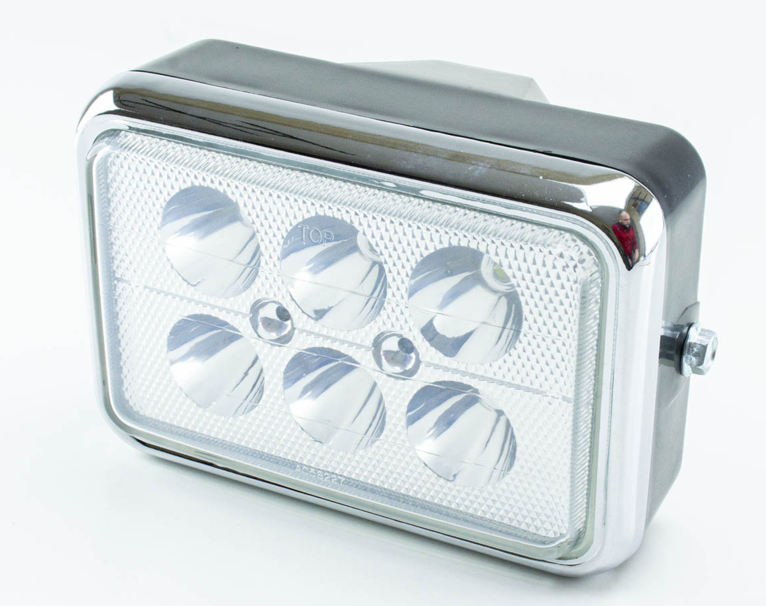 фара квадратная DELTA LED (6 светодиодов, хром, 18W)