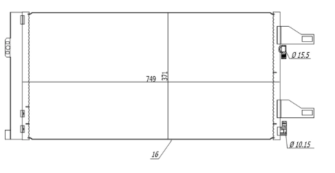 радиатор кондиционера Citroen Jumper, Peugeot Boxer 2.0-3.0HDI 06->  (HART)