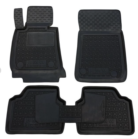 коврики салона BMW 3 E90, E91, E92 2005-2012 борт 2,5см, с перемычкой