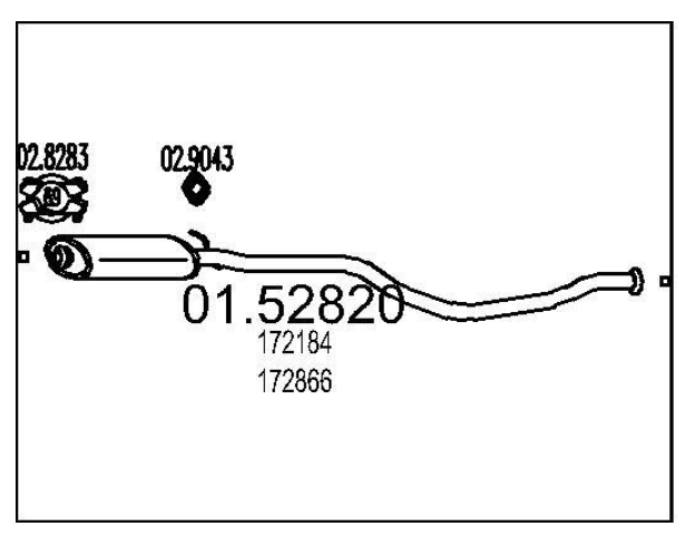 Средняя часть выхлопной системы (Резонатор)