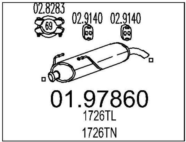 Задняя часть выхлопной системы