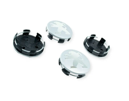 колпачок - заглушка диска  Peugeot  55/60мм (к-т 4шт) серый