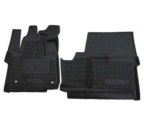 коврики салона Peugeot Traveller (Expert) 1+2 2017-> борт 2,5см, с перемычкой