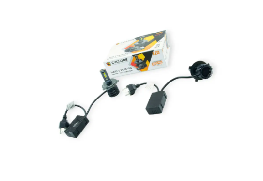 лампа LED H4 12V Type 45 60W 6000K 12000L радиатор с вентилятором+ обманка