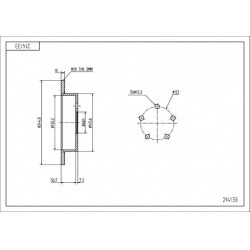 диск тормозной зад. Audi A6 C4/C5, VW Passat B5, Skoda Superb I (245mmx10mm)  (HART)