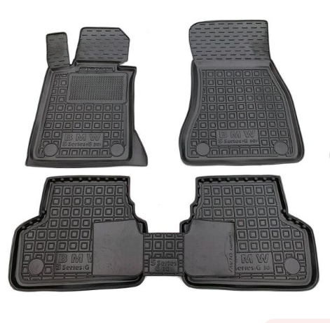 коврики салона BMW 5 G30 2017-> борт 2,5см, с перемычкой