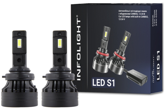 лампа LED HB4 12V-24V S1 6500K 6000L 25W диод CSP радиатор