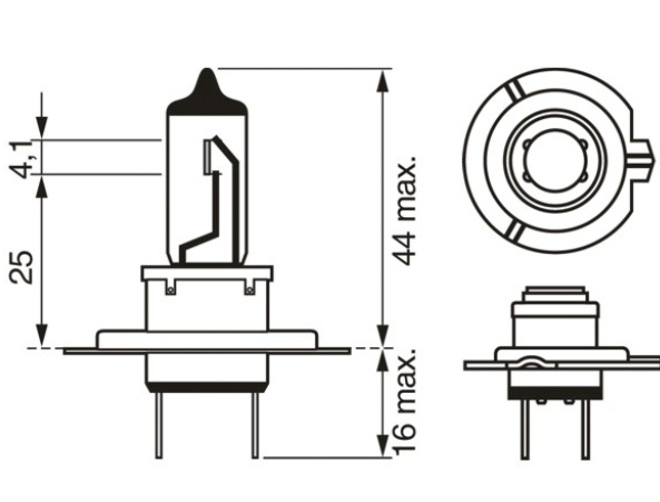 лампа H7 12V 55 W BOSCH +50% 1987302079 - зображення 2