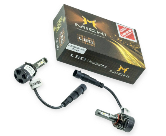 лампа LED HB3/HB4 12V-24V MICHI 5500K 5300L радиатор с вентилятором