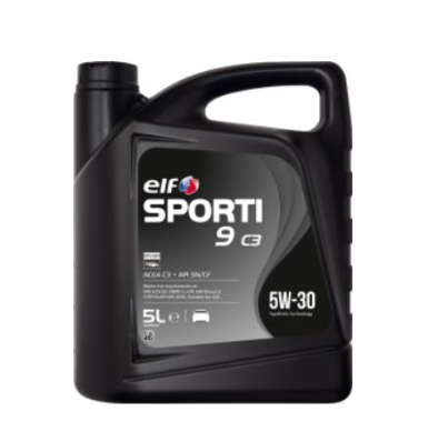 Моторна олива Elf Sporti 9 C3 / 5W30 / 5л. / (ACEA C3, API SN/CF, MB-229.52, GM Dexos 2 )