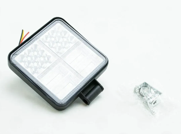 фара дополнительная LED 105х105х28 (Д/В/Ш) 114W белый+желтый