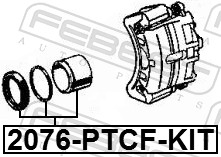 Элементы тормозного суппорта (РМК суппорта с поршнем)