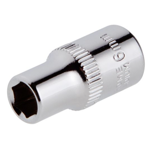 головка торцевая шестигранная 1/4"  7 мм CrV
