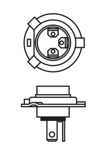 лампа H4 12V 60/55 (43) BOSCH Gigalight + 150% (2шт) 1987301430 - зображення 2