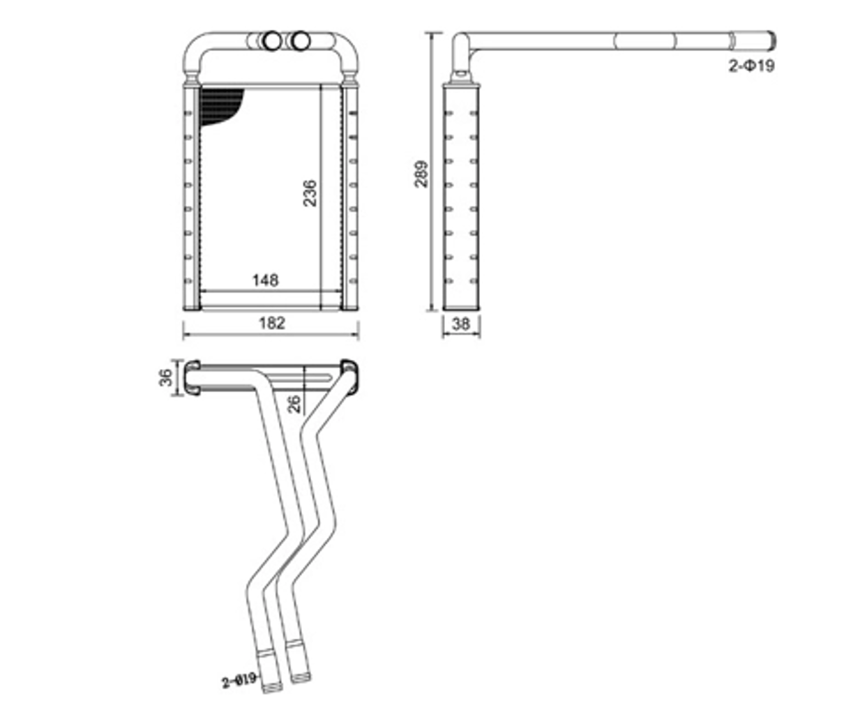 радиатор печки Hyundai Santa Fe 06->  (HART)
