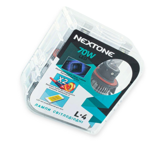 лампа LED H13 12V Nextone L4 70W 6000K 18000L радиатор с вентилятором + обманка
