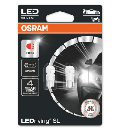 Лампа светодиодная БЦ 12-5 лазер. RED  1W 1000K OSRAM