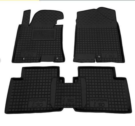 коврики салона Hyundai I30 2007-2012 борт 2,5см, с перемычкой