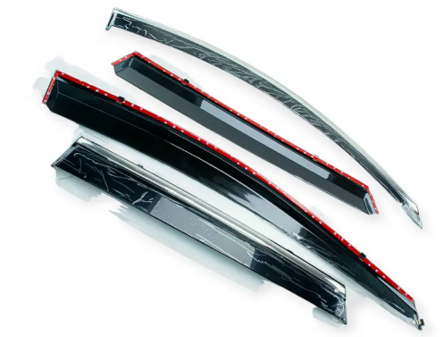 ветровик Renault Kadjar 2015-2022  (скотч) TopVisor  c хром молдингом