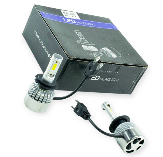 лампа LED H7 12V-24V S2 6500K 8000L 36W 360°радиатор с вентилятором
