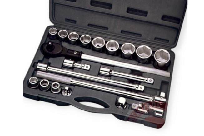 набор инструмента 3/4" 20 шт с трещ., удленит., кардан., переход., вороток ГРУЗОВИК