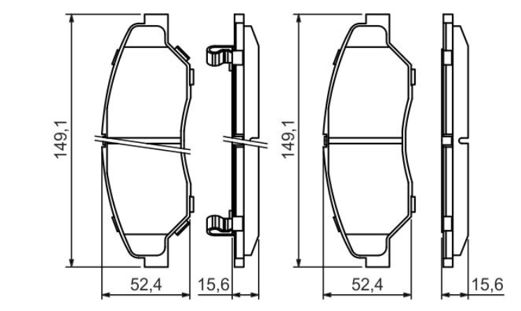 Гальмівні колодки дискові 0986424696 - зображення 2