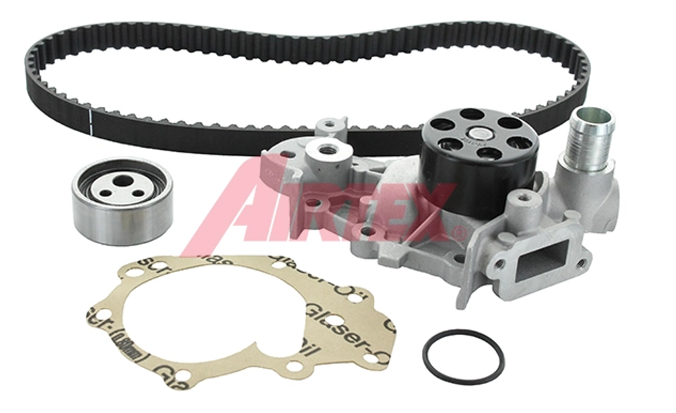 ремкомплект ГРМ (ремень+ролики+помпа) Renault Kangoo, Clio, Twingo 1.2 96->  (AIRTEX)